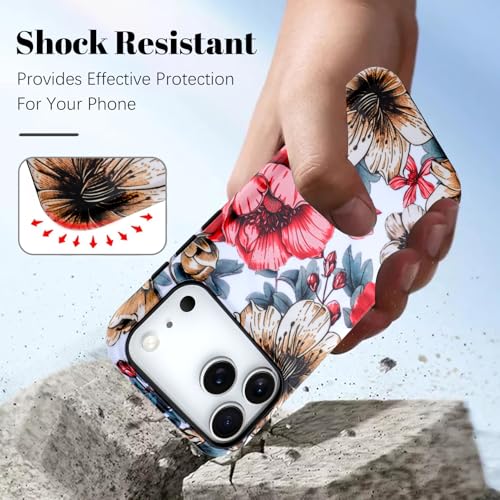 Image of Magnetic for iPhone 17 Pro Case for Women Girl, Floral