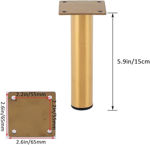 Juego de 4 patas de muebles, patas de sofá, patas de estantería, acero inoxidable, piezas de repuesto para reparación, restauración de aparador, Juego de 4 patas de muebles, patas de sofá, patas de estantería, acero inoxidable, piezas de repuesto para reparación, restauración de aparador,