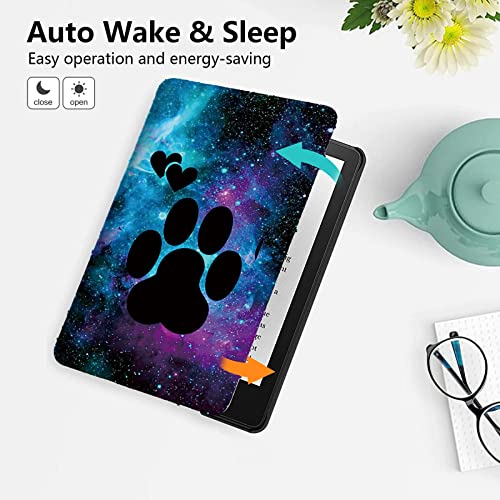 Case For All-New 6" Basic Kindle 11Th Generation (2022 Release) ,Slim Shockproof Pu Leather Stand Cover With Auto Sleep/Wake For Kindle 11Th E-Reader,Animals Dog Paws #TOP5