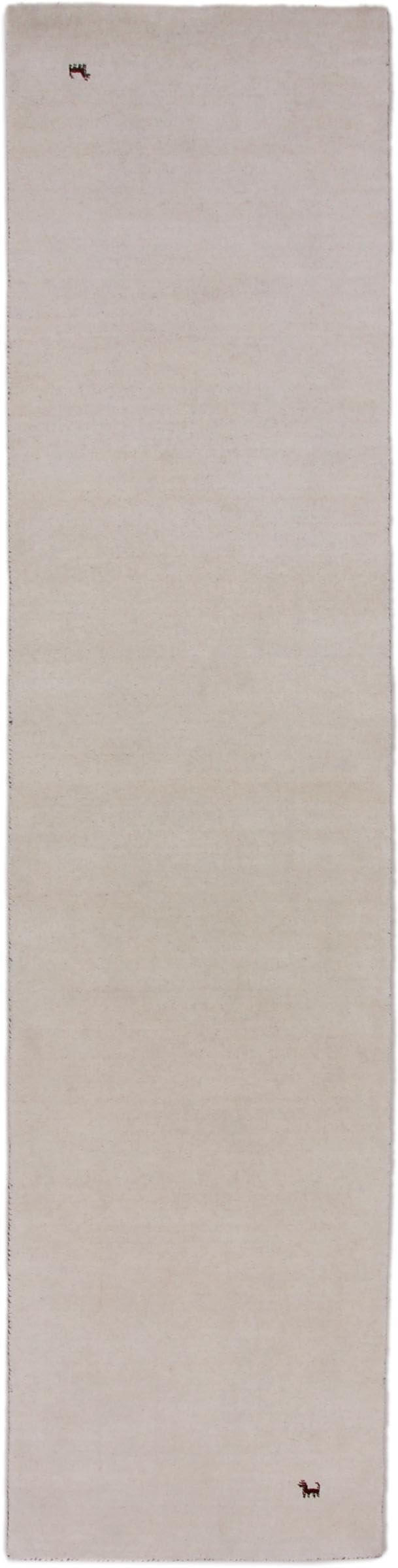 Tapis d'Orient moderne en laine crème 81x241 pour illuminer votre couloir