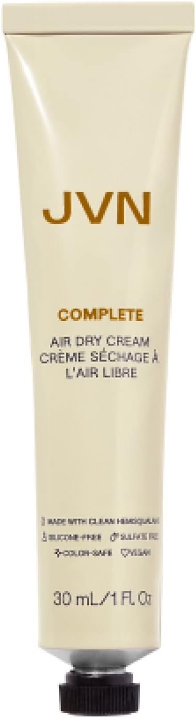 JVNAir Dry Cream, 1 Fl Oz - No Heat Soft Hair Styling Cream for All Hair Types, Smoothes and Defines Hair, Sulfate Free - Grapefruit & Tangerine Fragrance