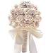 Jackcsale Romantic Wedding Bride Holding Bouquet Roses with Diamond Pearl Ribbon Valentine's Day Bouquet Confession (373 CRM)