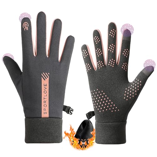 Bawnhaw Lightweight Winter Gloves for Women Touchscreen Warm Polar-Fleece Liners
