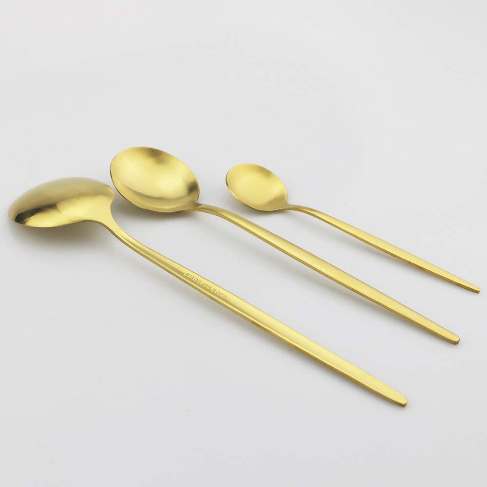 Ensemble de couverts en argenterie, ensemble 30 pièces, mat, couteau, cuillère, fourchette, vaisselle acier inoxydable, cuisine