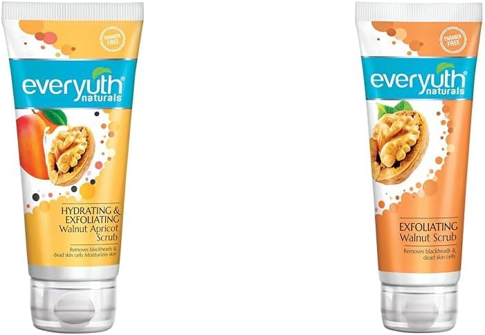 Naturals Hydrating & Exfoliating Walnut Apricot Scrub, 100gm, Tube&Everyuth Naturals Exfoliating Walnut Scrub, 100gm, Tube