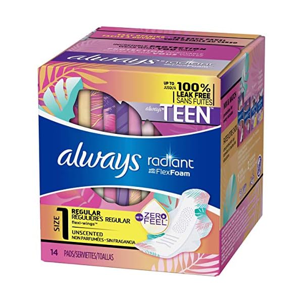 Always Radiant Teen Pads Get Real Regular, 14 Stück (3 Stück) Always Radiant Teen Pads Get Real Regular, 14 Stück (3… – Bild 3