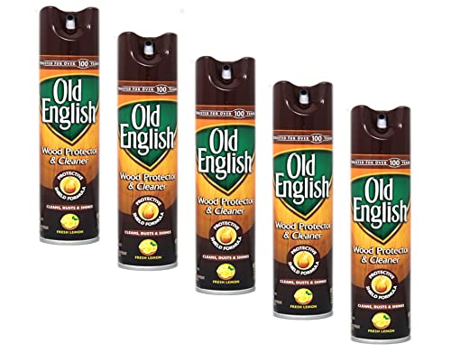 Old English Furniture Polish Spray, Lemon 12.50 oz (Pack of 5)