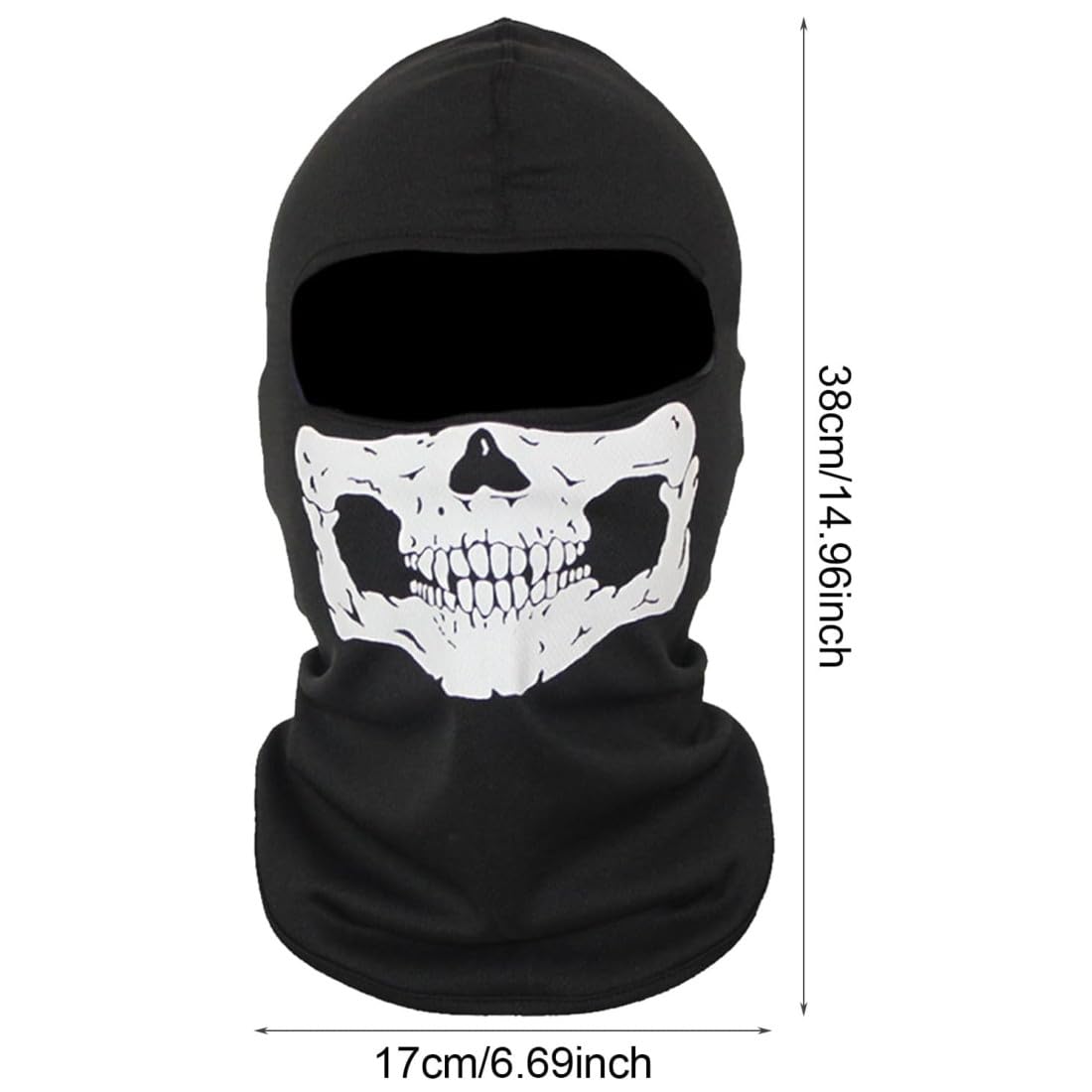 Maschere Fantasma, 2 Pezzi Call of Balaclava Passamontagna Cosplay Unisex da Adulto Passamontagna con Stampa Teschio per Sciare per Bici, Moto, Snowboard e Sport all'Aria Aperta