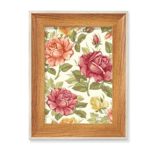 Marco de fotos de madera Vieux Rose Aquarelle para decorar mesas de oficina con flores 2
