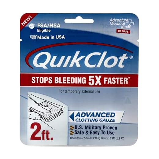 QuikClot Gaze de coagulation avancée – 7,6 x 61 cm