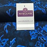  Tissu en Coton mélangé avec Tampon Batik Floral 110 cm MK1277 Mtex