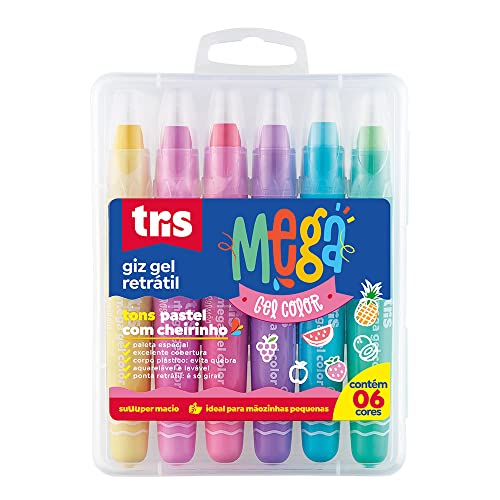 Giz De Cera Gizao Tris Retratil Gel 6 Tons Paste Estojo 108800