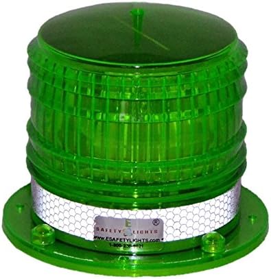 S8LSM Green Steady-ON 2NM IP67 Solar LED Magnetic Mount Marina Dock Barge Boat Safety Beacon Light
