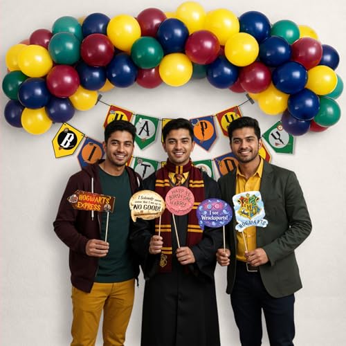 Image of Party Propz Happy Birthday Decoration Kit - 85Pcs Theme Birthday Decoration Items for Kids, Happy Birthday Balloon Decoration Kit, Birthday Banner and Birthday Props for Boys & Girls (Cardstock,Latex)