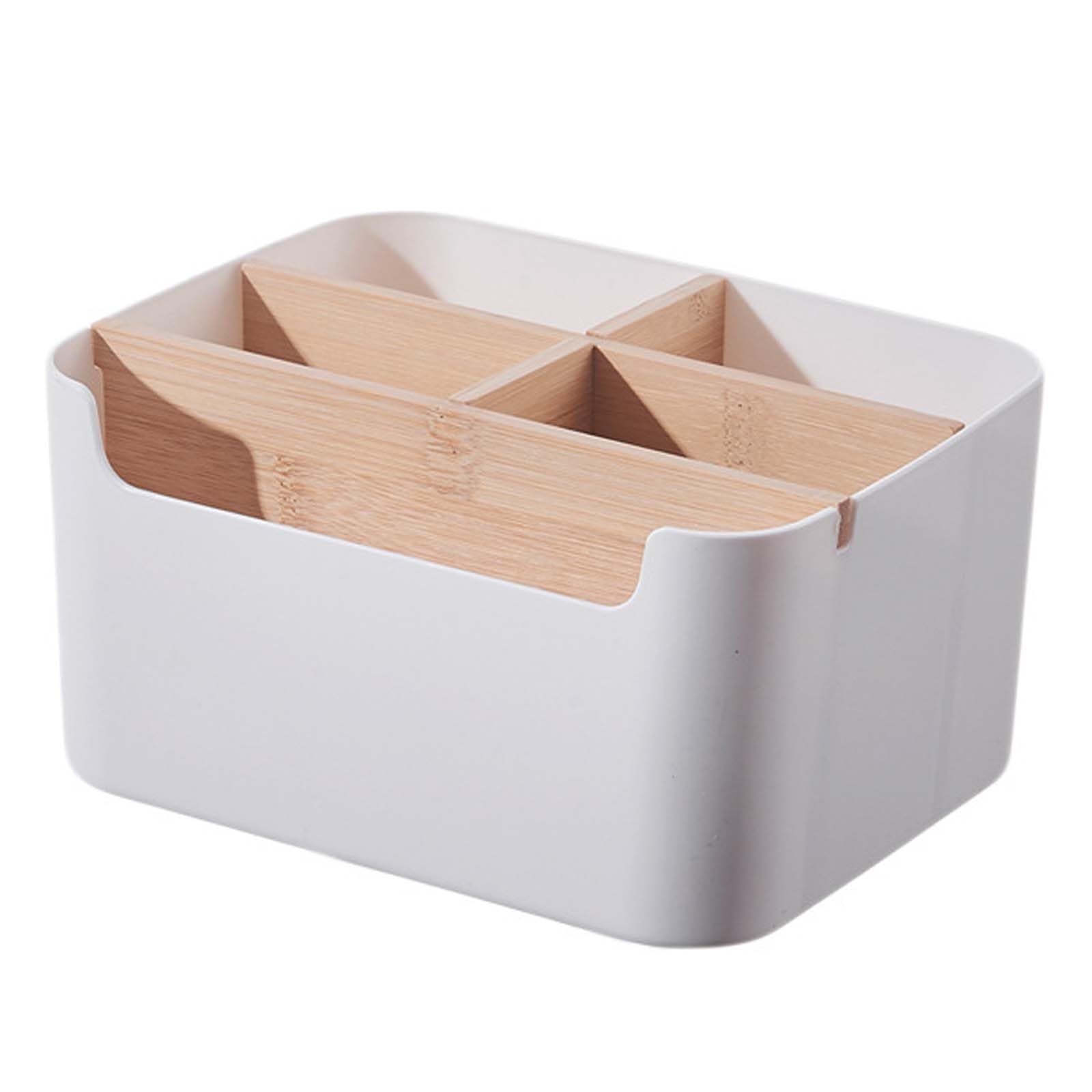 Organizer Da Scrivania Multifunzionale - Scatola Con 5 Scomparti Rimovibili, Nero - Foto 3