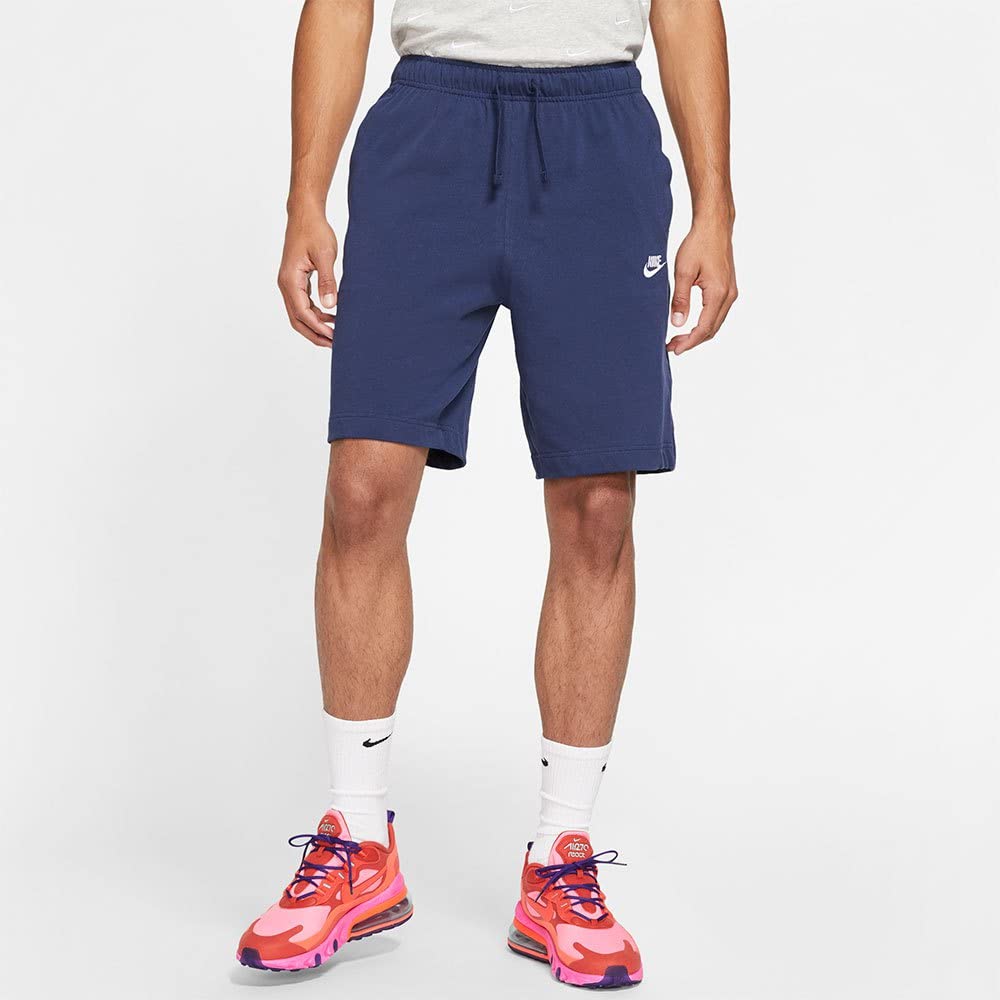 Nike Club Short Jsy - Pantalones Cortos, Hombre, Azul (Midnight Navy/(White), XL