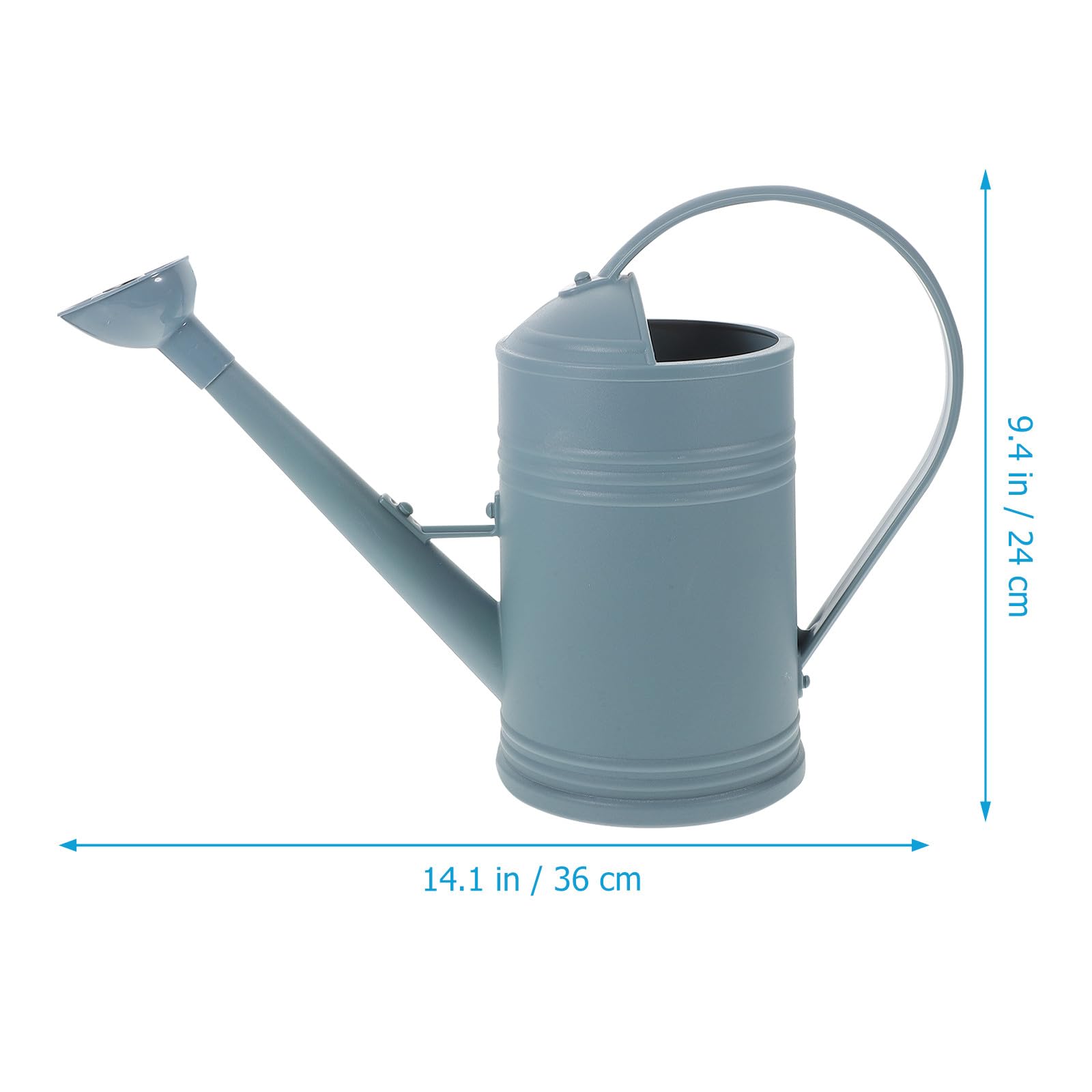 TOYANDONA Regadera Material Plástico y Acero Inoxidable Diseño Delicado de 1.8l Boquilla Larga y Color Azul para Plantas para Jardinería Hogar