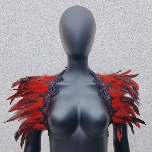 Feather Cape Shawl,Women'S Feather Cape Feather Wrap Neck Feather Shrug Cape Shawls Accessories4