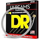 DR Strings HI-BEAMS - Stainless Steel 5-String Bass Guitar Strings X-long Scale, 45-125, Round Core (LMR5-45)