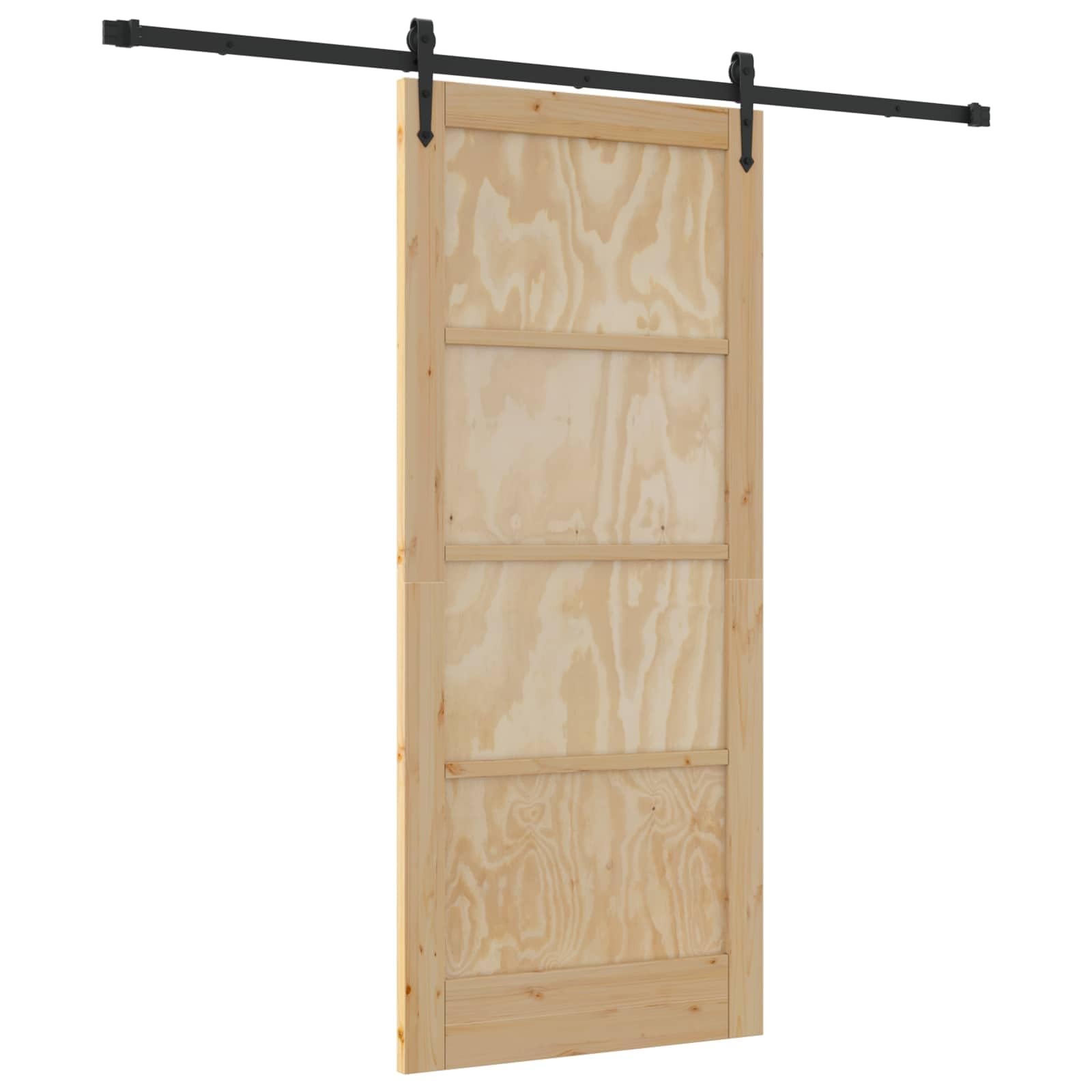 Porta scorrevole 213,5 x 4 x 202 cm in legno di pino massiccio naturale