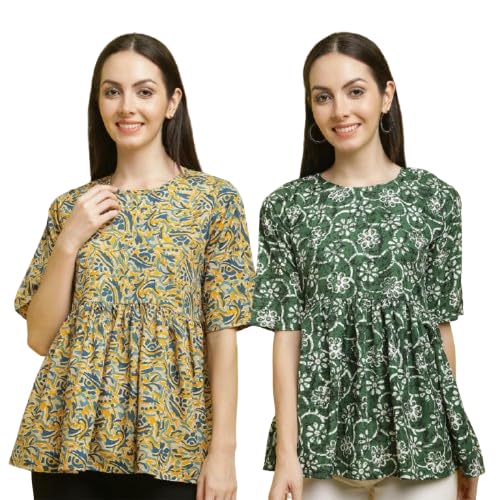 Image of Pinkmint Top's for Women ll Combo Regular Fit Girls Tops ll Casual Wear (Pack of 2)