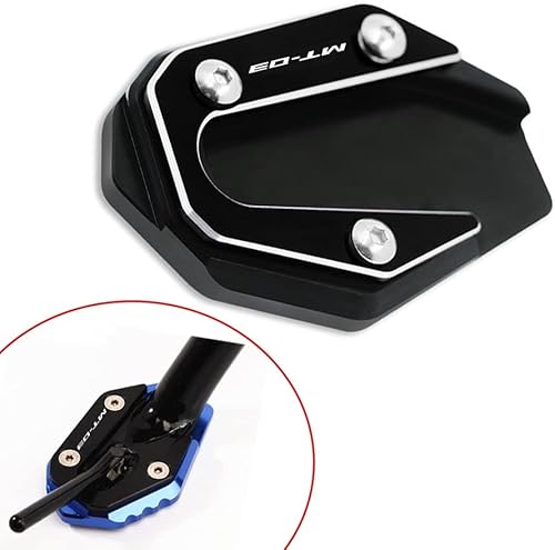 Miniatura 2 de motorcycle side stand pad For Y&AMAHA MT-03 MT 03 MT03 MT-25 R3 R25 2017-2023 Motorcycle CNC Kickstand Foot Side Stand Extension Pad Support Plate