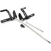 TOFR CNC Aluminum Forward Controls Footpegs Levers Linkages Kits for Harley Dyna Street Bob FXDB 2006-2017 Super Glide FXD FXDC FXDX Low Rider FXDL 2000-2017