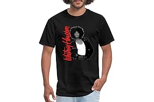 Whitney Houston Pink Nameplate with Photo Men's Tee