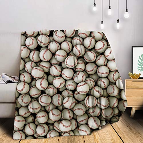 Seamless Baseball Pattern Throw Blanket Soft and Comfortable Sofa/Bed Blankets
