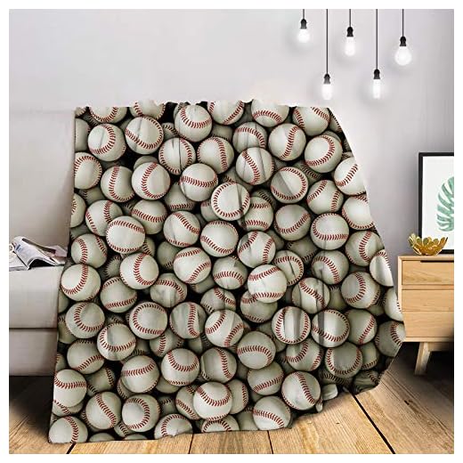 Kameng Seamless Baseball Pattern Throw Blanket Soft and Comfortable Sofa/Bed Blankets 60" x 80"