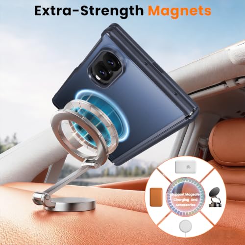 Image of WRJ for Samsung Galaxy Z Fold 8 Case Built-in Screen Protector,Blue