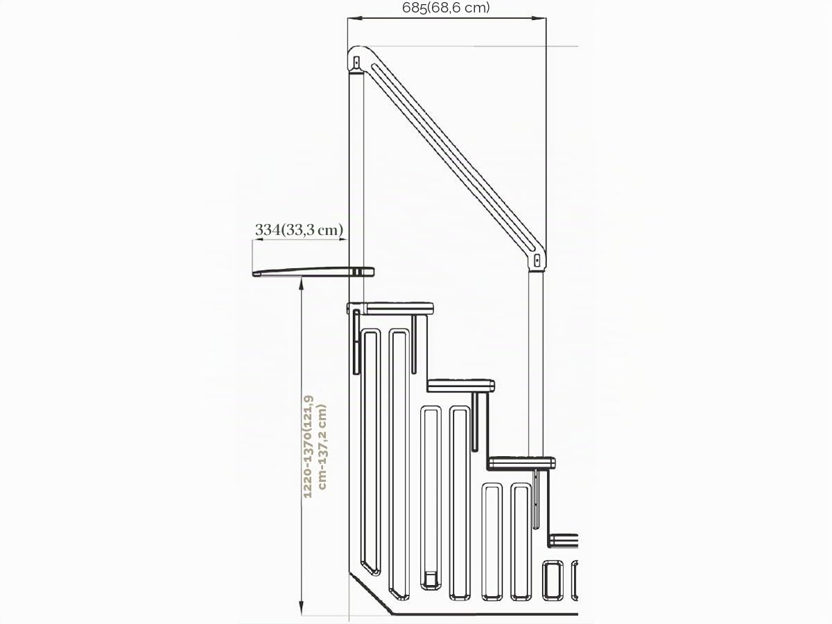 habitat et jardin Einfache Treppe für Kunststoff-Pool