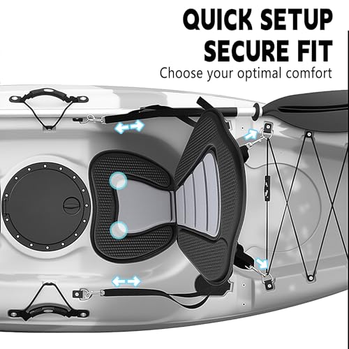 Cojín para asiento de kayak universal con soporte para respaldo VANCUS miniatura 6