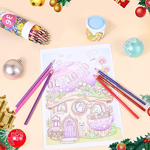 Cyper Top 36-Color Colored Pencils For Adult Coloring, Artist Sketch Drawing Pencil Art Supplies, Coloring Pencil Set For Painting,Teens, Child Professional Soft Core Drawing Pencils For Kids #TOP2
