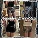 Ammiko Women's Cheetah Print Shorts Sequin Leopard Mini Micro Shorts Glitter Y2k Sexy Short Booty Rave Club Outfits Navy Blue M