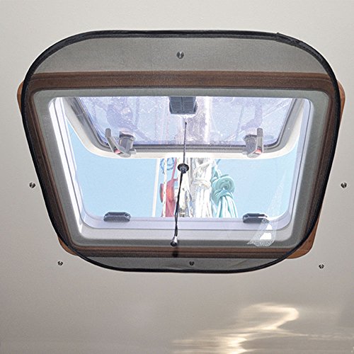 Waterline Design | Mosquito Net/Bug Screen For Boats Setup From The Inside With Magnet Or Suction Cup. For A Bug Free Environment. For All Brands Of Regular Hatches (1410) Hatch Is Not Included. #TOP4