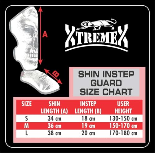 Image of Xtremex Defender Shin Instep Guard for MMA, Muaythai, Kickboxing (L /XL) | High-Impact Shin Protection, Kickboxing Instep Protectors, Adjustable Velcro Straps, Shin Guards for Men & Women