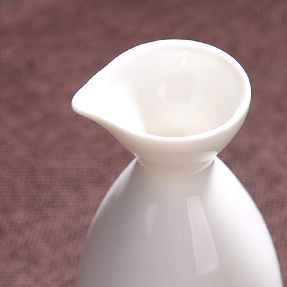 MRKU Set da 7 Pezzi per sakè, Set di Bicchieri da Vino in Ceramica, Design con Fiori sotto Smalto, per tè Shochu Freddo Caldo e Caldo, Il miglior Regalo per la Famiglia e Gli Amici - Servizio da tè