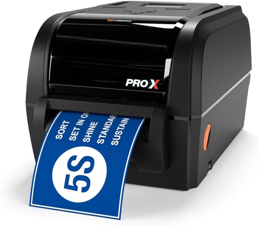 0.5"–4" Industrial Label Printer – Thermal Transfer Vinyl Label Maker for 5S & Lean Manufacturing, Facility Organization & Visual Workplace Signs