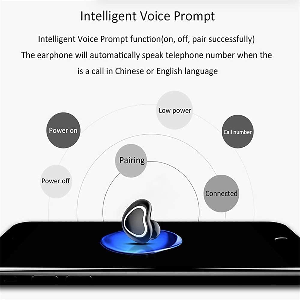 KANBUN Bezprzewodowe słuchawki douszne Bluetooth, mały styl douszny z długą żywotnością baterii w trybie czuwania Bezprzewodowe słuchawki douszne, do uprawiania sportu, biegania, pływania (kolor: