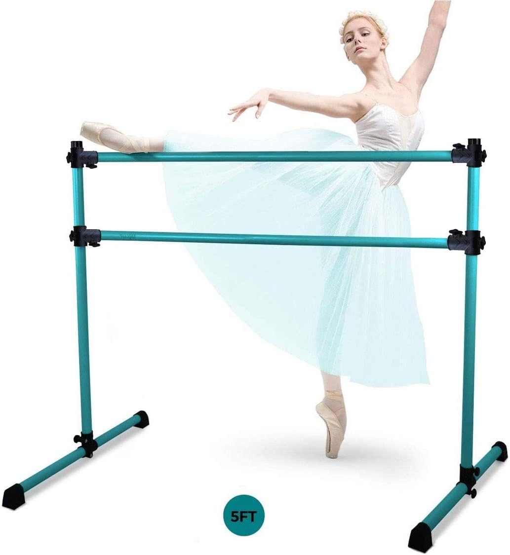 Yes4All Double Aluminum Freestanding Ballet Barre- 5 FT- Rose Gold : Sports & Outdoors