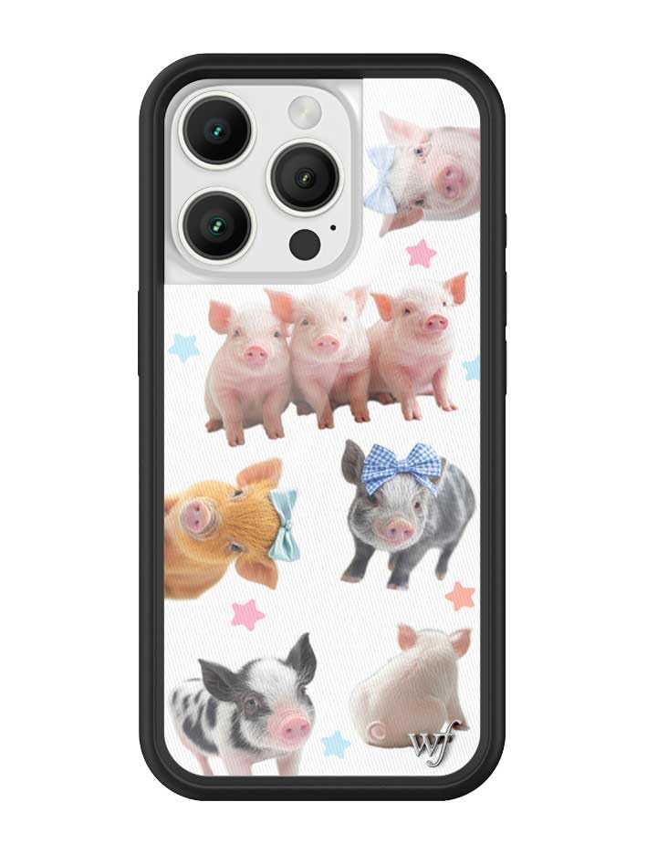Image of Wildflower Cases - iPhone 16 Pro Compatible - Little Piggies | Impact-Certified 6.5 ft Drop Protection Case, Raised Protective Bumper, Cute Aesthetic Design, Women-Owned Small Business