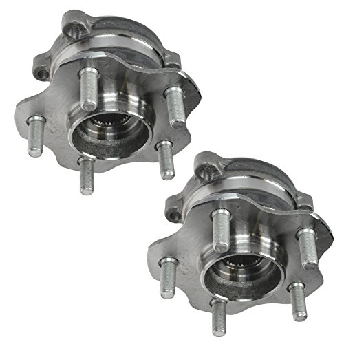 Image of TRQ Rear Left and Right Wheel Bearing and Hub Assembly Set 2 Piece Compatible with 14-22 Infiniti Q50 14-15 Q60 17-22 Q60 14-17 QX50 14-17 QX70 14-19 Q70 15-19 Q70L 2015 Q40 09-20 Nissan 370Z