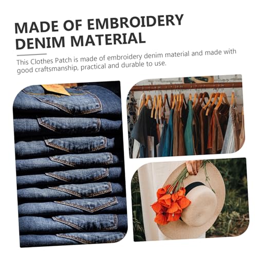 Patchs de réparation pour jeans en denim STOBOK : kit complet pour couture