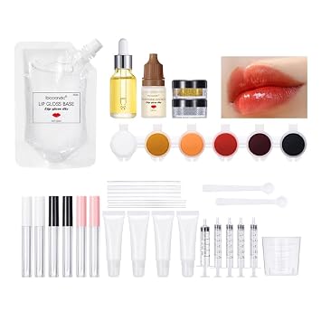 ljhnba DIY Lip Gloss Making Set - Fun Makeup Gift Kits For Women & Girls - Moisturizing & Clear Lip Gloss