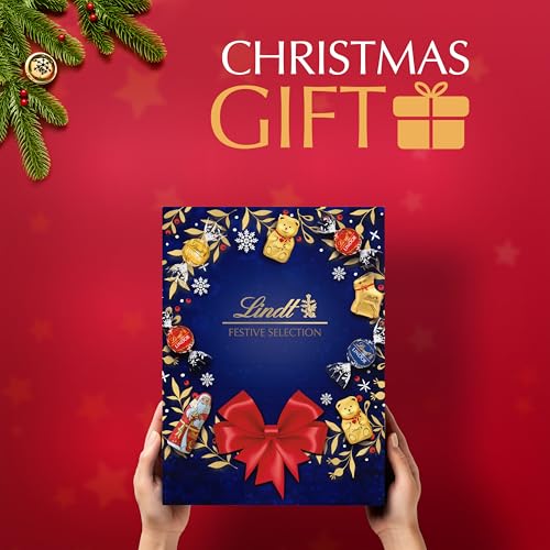 Image of Lindt Festive Selection Assorted Christmas Chocolate Candy, 24.3 oz. Box