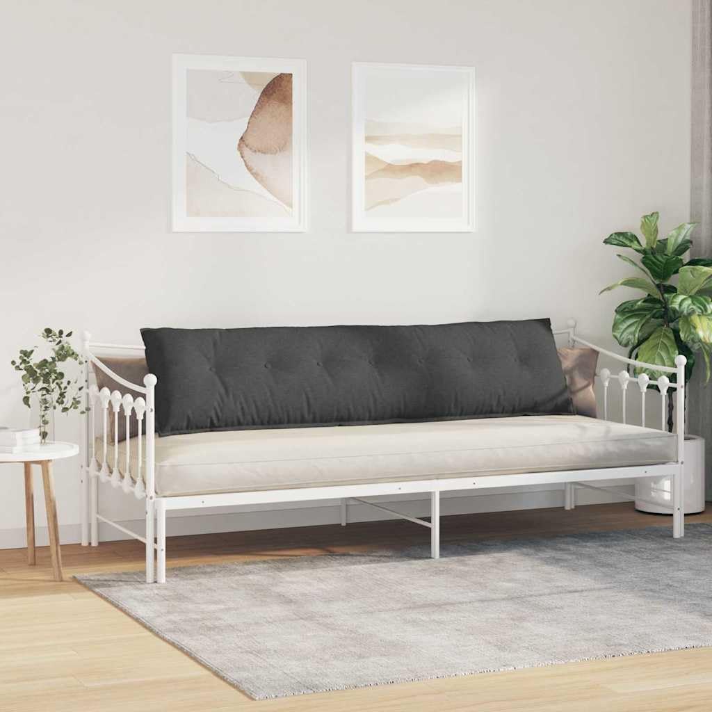 Rückenkissen Dunkelgrau 200 x 50 cm Cordstoff ergonomisches Sitzkissen Rückenstützkissen für Sofa Sessel Bett Wohnzimmer Schlafzimmer Leseecke