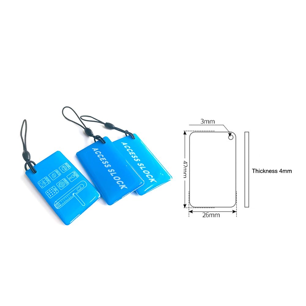 Writable 125kHz RFID Key Fob Proximity T5577 Fob Tag for RFID Writer Rewritable T5577 Universal (5 PCS)