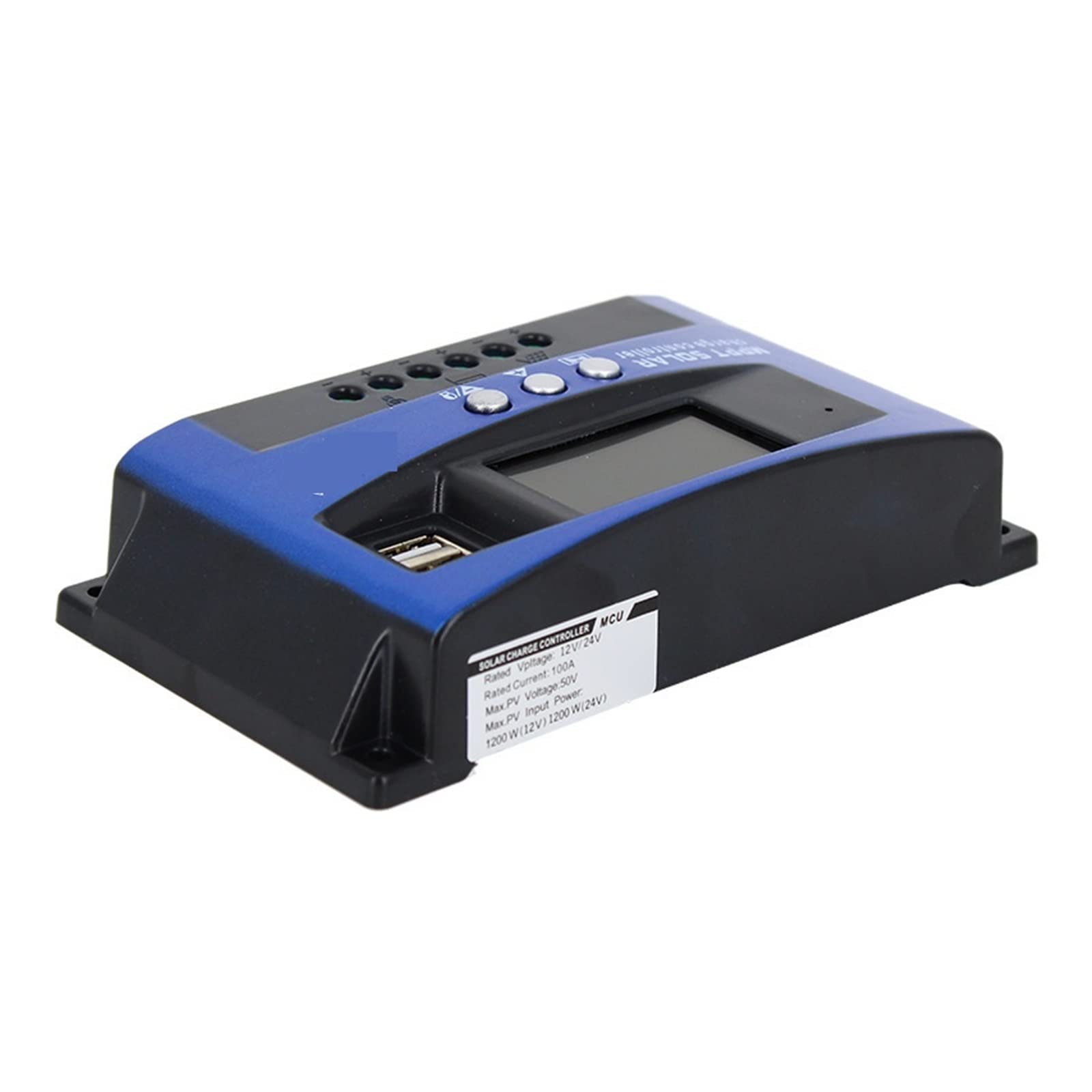Controller Ibrido Eolico-Solare Regolatore di Carica Solare Fotovoltaico MPPT 12V/24V/100A Generazione Energia for Caricabatterie Intelligente Domestico(ICharger-MPPT-B60A)