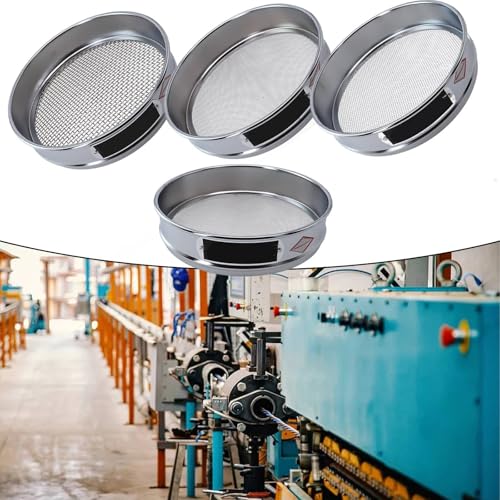 Colador cromado de acero inoxidable, 20 cm de diámetro, perfecto para laboratorio e industrial (malla 70)